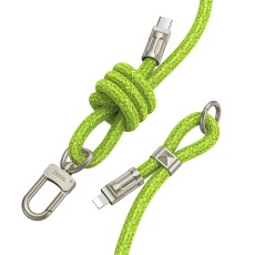 Hoco Multifunctional Lanyard/Charging Cable USB-C to Lightning Fluorescent Green 1.8m