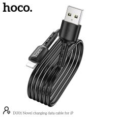 Data Cable Hoco DU01 Novel USB to Lightning 2.4A  Charging and Data Transfer Black 1m