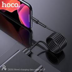 Data Cable Hoco DU01 Novel USB to Lightning 2.4A  Charging and Data Transfer Black 1m
