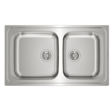Stainless Steel Sink TEKA Double Bowl for Built-in Installation 86x50cm CLASSIC 2B 86 TOTAL