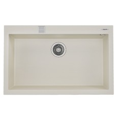 Liquid Granite Sink TEKA Single Bowl  for Built-in Installation 79x50cm FORSQUARE 72  MAESTRO Bright Cream
