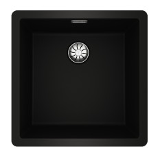 Liquid Granite Sink TEKA Single Bowl Undermount Installation 45.6x45.6 cm RADEA R10  MAESTRO Black