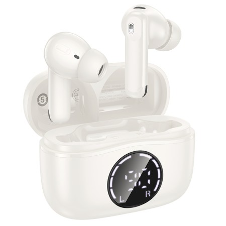 Wireless Hands Free Hoco EQ22 Singer TWS V5.4 400mAh with 7h Talk Time and Master/Slave Switching White