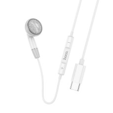 Hands Free Hoco DM53 Unilateral Earphones Stereo USB-C  with Microphone and Operation Control Button White
