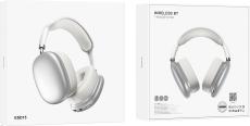 Wireless Stereo Headphone Hoco ESD15 Max Shadow V5.3 400mAh with Micro SD and AUX ports Silver