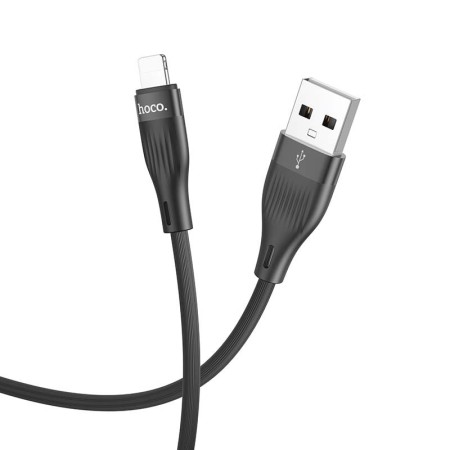 Cable Hoco DU45 Sturdy USB-A  to Lightning 3A Black 1m