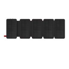 Solar Power Bank Wonder WX10S 10000mAh with 2 x USB-A and 1 x USB-C Output and Flashlight Black
