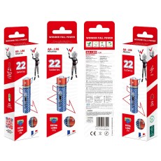 Battery Alkaline Wonder Full Power LR6 size AA 1.5V Pcs. 22