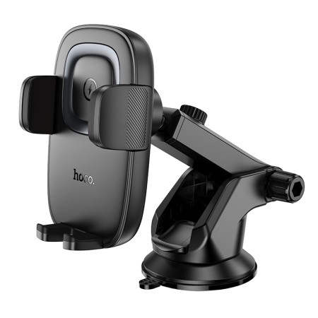 Car Mount Hoco HW32 Crown for Devices 4.5"-7" with Wireless Charger up to 15W and Extension Arm Black