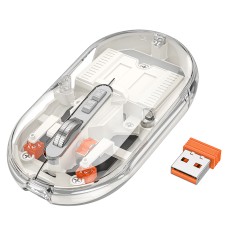 Bluetooth Mouse Hoco GM35 General Wireless with 5 Buttons DPI 1600 Transparent White