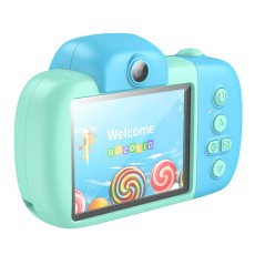 Hoco DV201 Dual Lens Kids Camera 2.4" IPS HD Screen 600mAh Support Memory Card up to 32G Blue