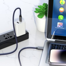 Data Cable Hoco U134 Primero USB-C to USB-C 240W Dark Blue 1.8m