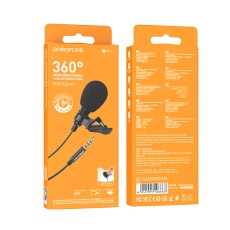Microphone Hoco BFK11 Elegant Lavalier with 3.5mm Cable 2m