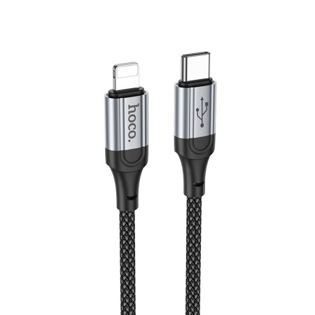 Data Cable Hoco X102 Fresh USB-C to Lightning 27W Braided 1m Black