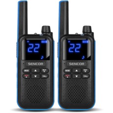 Walkie Talkie Sencor SMR 700 Blue Radio Stations with 16 Channels and Range up to 8 km