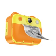 Hoco DV204 Kids Dual HD Camera 2.4" Screen 1200mAh able to Print Photos Yellow-Orange