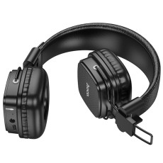Wireless Stereo Headphone Hoco W56 Earl V5.4 250mAh with AUX and Microphone Black