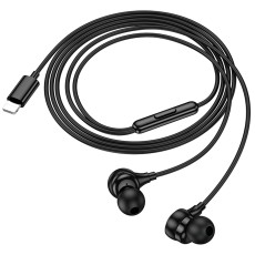 Hands Free Hoco Benevolent with Microphone Lightning  Black 1.2m