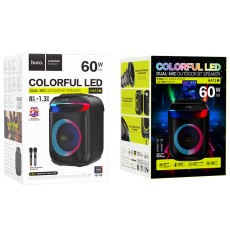Wireless Speaker Hoco HA13 Ramon TWS BT V5.4 60W 4000mAh USB 3.5mm Micro SD with 2 Wireless Microphones and Lighting