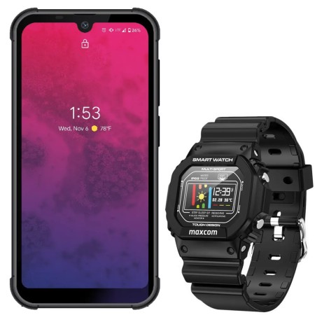 Maxcom MS572 (Dual Sim) LTE 5.7" and Free Maxcom Smartwatch FitGo FW22 Classic