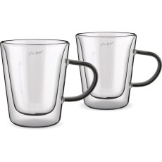 Set of 2 Tea Glasses VASO Lamart LT9120 Double-Walled Glass 300ml Black

