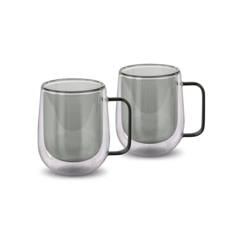 Set of 2 Tea Glasses VASO Lamart LT9123 Double-Walled Glass 250ml Black

