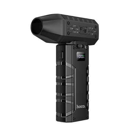 Hoco HX67 Force Recheargable Portable Handheld Ultra High Speed Fan 3000mAh 80.000Rpm Airflow Speed Black