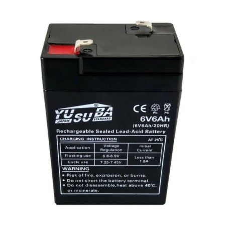 Yusuba (6V 6Ah) 0.84kg 98mm x 57mm x 45mm