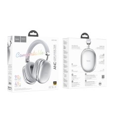 Wireless Stereo Headphone Hoco W35 Max V5.4 800mAh with Micro SD and AUX ports ANC Sliver