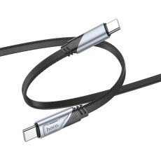 Data Cable Hoco U119 USB-C to USB-C 60W 3A Fast Charging Armor Style Braided Black 1.2m