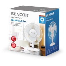 Desktop Fan Sencor SFE 2327WH 30W with 2 Speeds and Horizontal Rotation of 90° White