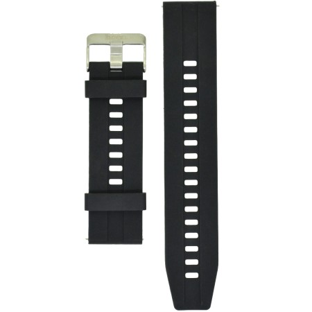 Watchband Hoco 20mm Universal Black Silicon Band with Silver Buckle