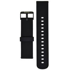 Watchband Hoco 20mm Universal Black Silicon Band with Black Buckle