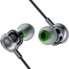 Hands Free Acefast L5 Earphones Stereo USB-C Braided Black 1.2m with HD Mic and Operation Buttons Compatible with All USB-C Devices