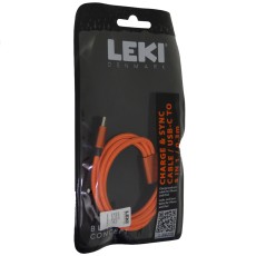 Data and Charging Cable Leki Black Concept USB-C  to Multiport USB-C/Lightning/MicroUsb Braided Orange 0.3m