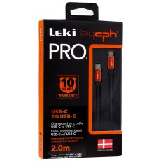 Data and Charging Cable Leki Pro Reinforced Cable and Ports 100W USB-C  to USB-C Black 2m