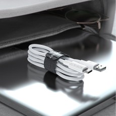 Data Cable Acefast C18-04 USB-A  to USB-C 3A Fast Charge USB2.0 Braided White 1.2m