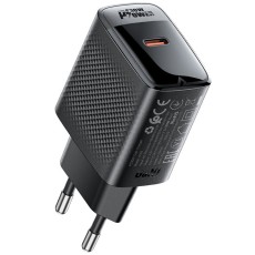 Travel Charger Acefast A102 Fast Charging USB-C PD30W QC3.0 GaN Black