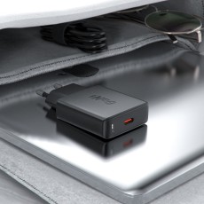 Travel Charger Acefast A65 Ultra Thin Fast Charging 1xUSB-C PD20W QC3.0 GaN Black