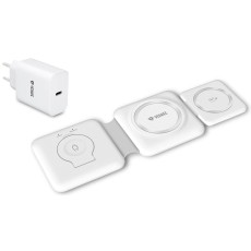 Wireless Foldable Charger Pad for Yenkee YAC 5330 3-in-1 15W White + Wall Charger 35W