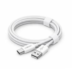 Charging Data Cable Noozy Flow E44 USB to USB-C 3.0A White 1m