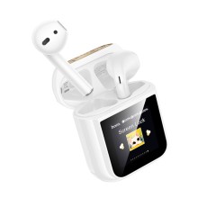 Wireless Hands Free Hoco EW86 Cat v5.4 300mAh 3.5h Talk Time and Multi-function Smart Touch Screen White