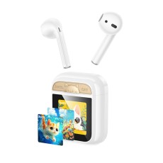 Wireless Hands Free Hoco EW86 Cat v5.4 300mAh 3.5h Talk Time and Multi-function Smart Touch Screen White