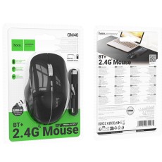Bluetooth Rechargeable Mouse Hoco GM40 Dixon RGB Wireless 2.4GHz Bluetooth 5.0 with 7 Buttons 1600 DPI Black