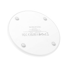 Wireless Charger Borofone BQ40 Crown Magnetic Magsafe 15W with USB-A Cable White
