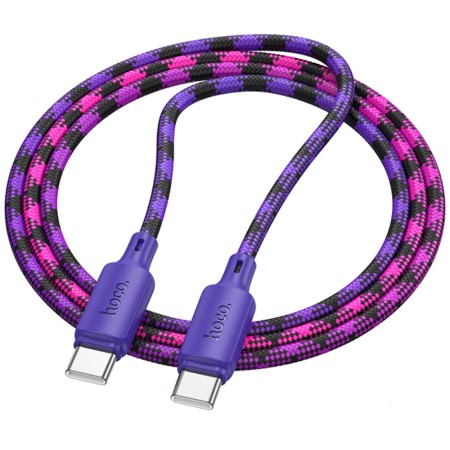 Cable Hoco X116 Meridian USB-C to USB-C 60W 3A Braided Gradient Purple 1m