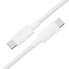 Cable Acefast C18-03 USB-C to USB-C 60W 20V/3A USB2.0 Braided White 1.2m