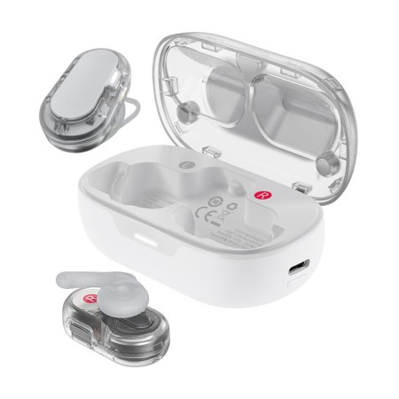 Wireless Earphones Hands Free Acefast FA003 TWS v5.3 550mAh 8hr Working Time with 4-Mic ENC Technology IPX4 Wireless Charging White