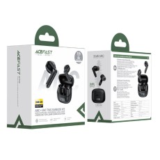 Wireless Earphones Hands Free Acefast W2 TWS v5.4 400mAh 8hr Working Time ANC with 4-Mic ENC Technology IPX4 and LED Digital Display Black