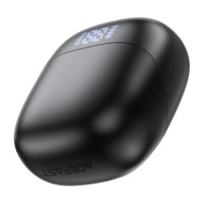 Wireless Earphones Hands Free Acefast W2 TWS v5.4 400mAh 8hr Working Time ANC with 4-Mic ENC Technology IPX4 and LED Digital Display Black